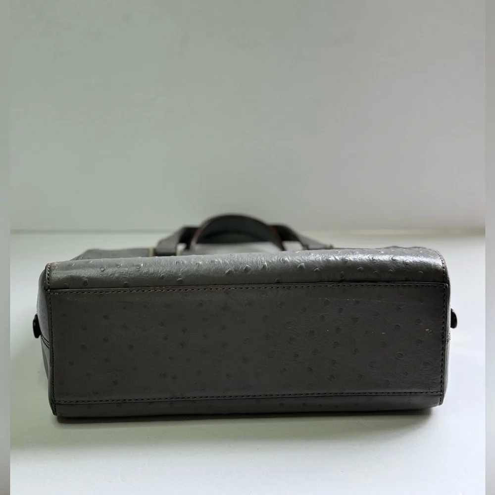 Kate Spade Kay Street Ostrich Embossed Satchel Grey